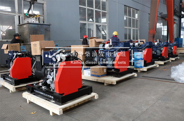 出口新加坡的六台船用發電機組成功（gōng）出廠